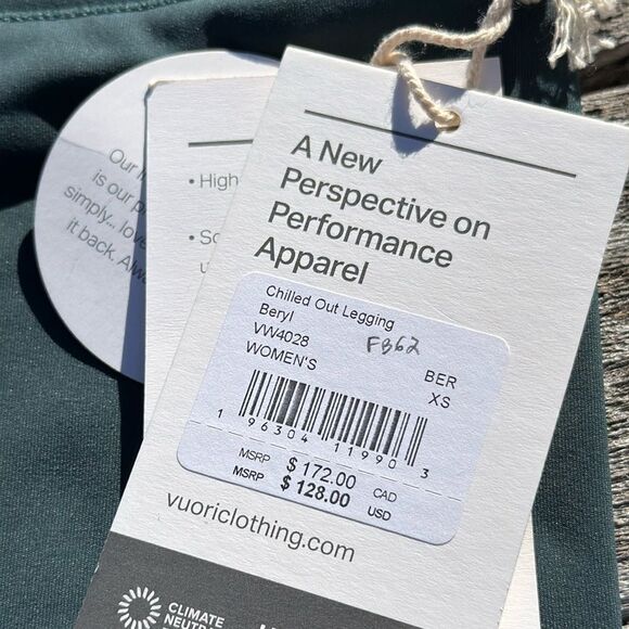 VUORI Chilled Out Legging Women's‎ Performance Legging beryl teal size XS NWT - Picture 4 of 6